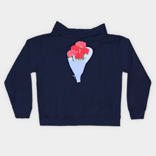 carnations bouquet Kids Hoodie